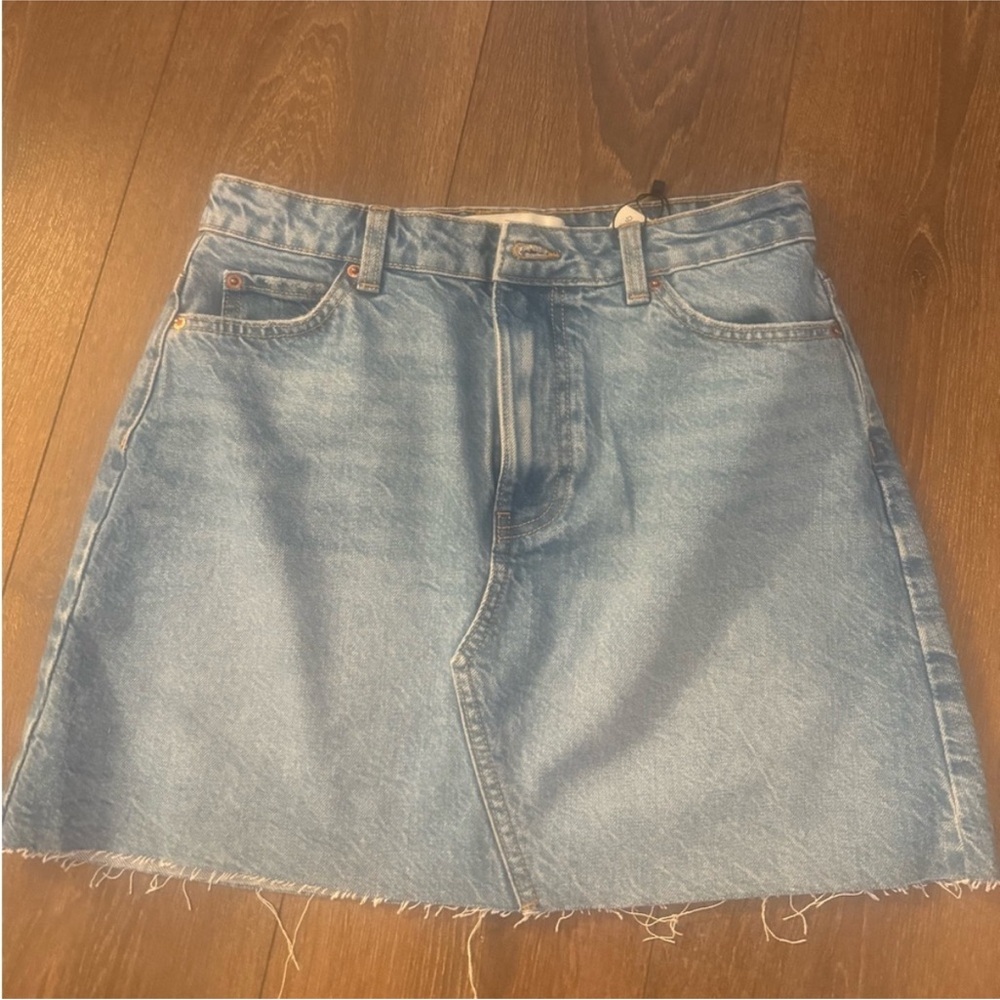 Zara Light Blue Denim Mini Skirt